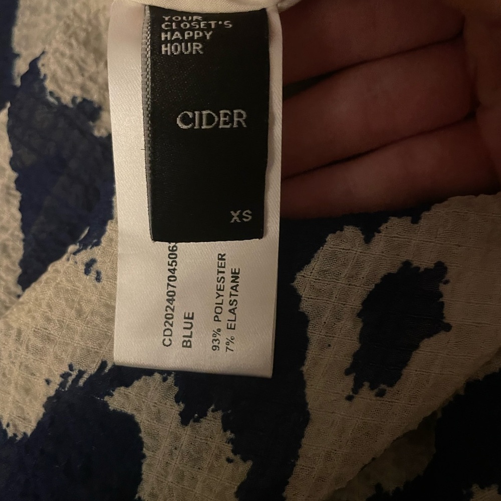 Cider Blue And White Wide Leg Pants View 2